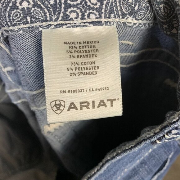 Ariat R.E.A.L. Denim Mid Rise Stretch Entwined Boot Cut Jean - Picture 11 of 12